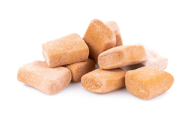 marshmallows on white background