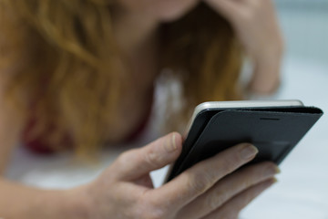 sexy woman with mobile phone