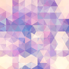 Abstract background consisting of pastel pink, white triangles. Geometric design for business presentations or web template banner flyer. Vector illustration