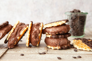 Schokoladen Eiscreme Sandwich