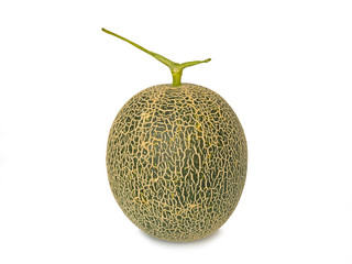 cantaloupe melon on white background. (clipping path)