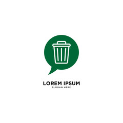 recycle trash talk logo template vector illustration icon element isolated - Vector