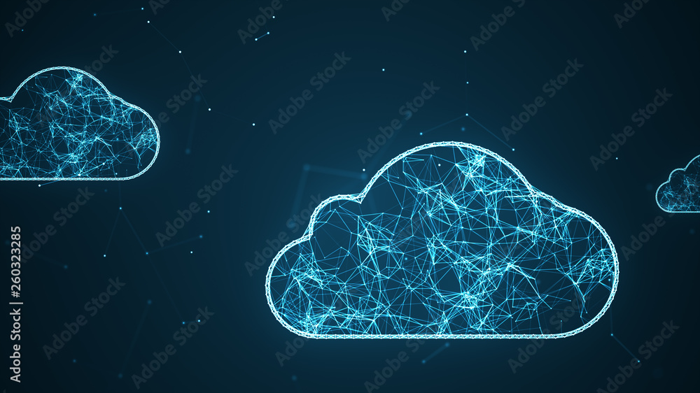 Poster cloud computing concept.