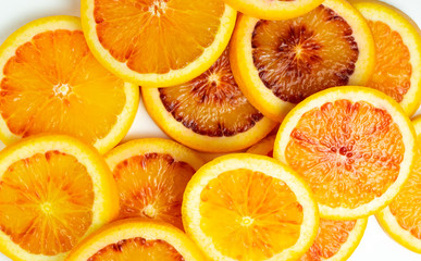 red orange in the section of the ring
