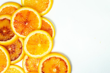 red orange in the section of the ring