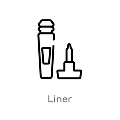 outline liner vector icon. isolated black simple line element illustration from beauty concept. editable vector stroke liner icon on white background