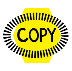 COPY stamp on white