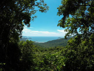 View of the green and beach