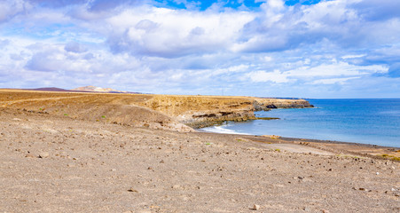 Scenic seaside on Fuerteventura Island, Canary Islands, Atlantic ocean, Spain