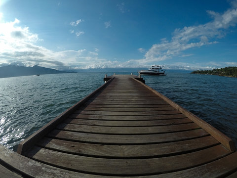 Wooden pier on the sea