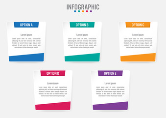 Business infographic labels template with 5 options.Creative concept for infographic..