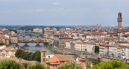 Fototapeta na wymiar Blick auf Florenz von der Piazza Michelangelo