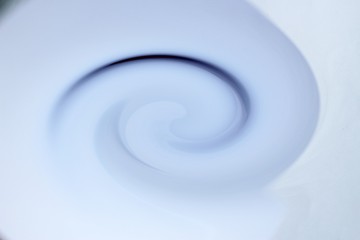 Abstract white shape in the form of a helix on a white background. Contemporary art, background,...