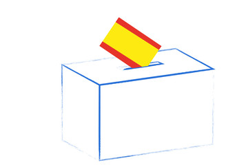 Urna con sobre de España.