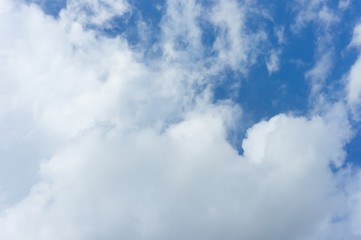 Beautiful white fluffy clouds in the blue sky day, cloud day. It best for background, abstract or blur.