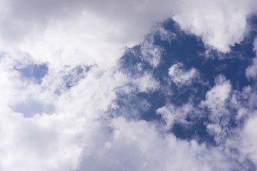Beautiful white fluffy clouds in the blue sky day, cloud day. It best for background, abstract or blur.