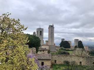 Fototapeta na wymiar towers of San Gimignano Tuscany Italy