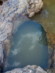 Water bath formed by the waterfall on Koh Phangan. Thailand