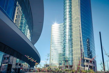 Obraz premium Modern business cityscape with beautiful buildings