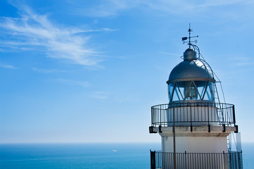 Fototapeta na wymiar a small lighthouse in peniscola, in the spanish coastline