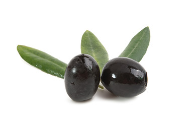 black olives isolated