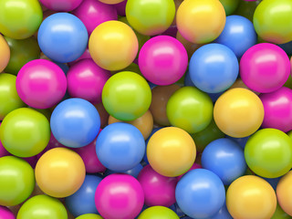 3d render colorful balls, abstract background