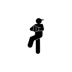 man baseball glyph icon. Element of baseball sport illustration icon. Signs and symbols can be used for web, logo, mobile app, UI, UX