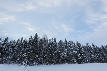 Winter landscape at countryside Finland