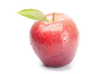 Red apple isolated  on the white background