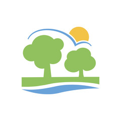 Organic Green Circle Icons. Creative Nature Friendly Eco Vector Concept on Recycled Paper Background