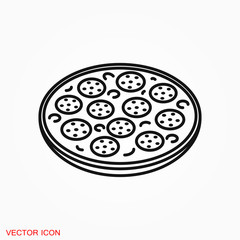 pizza icon vector sign symbol for design