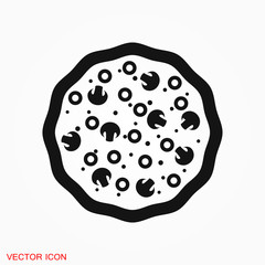 pizza icon vector sign symbol for design