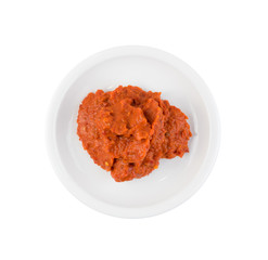 Ajvar or Pindjur Orange Vegetable Spread made from Bell Peppers