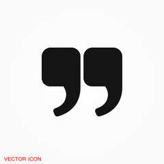 Quote icon vector sign symbol for design