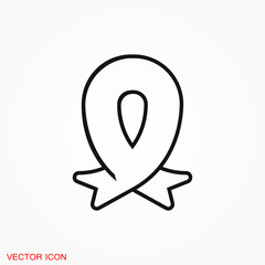 Ribbon icon vector sign symbol for design