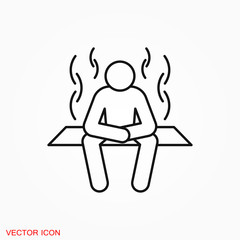 Sauna icon vector sign symbol for design