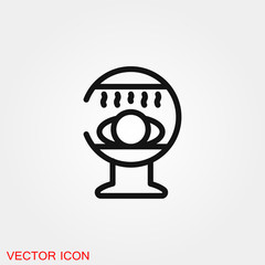 Solarium icon vector sign symbol for design