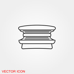 Solarium icon vector sign symbol for design