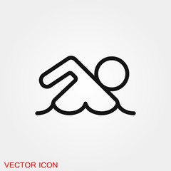 Swimming icon vector sign symbol for design