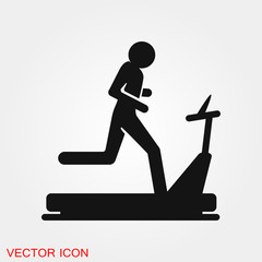 Treadmill icon vector sign symbol for design