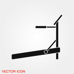 Treadmill icon vector sign symbol for design