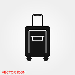 Travel bag icon vector sign symbol for design
