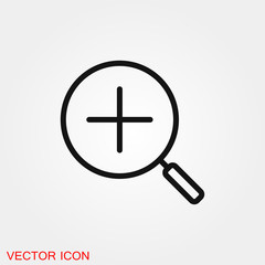 Zoom icon vector sign symbol for design