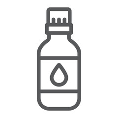 Essential oil line icon, aromatherapy and cosmetic, aromatic oil sign, vector graphics, a linear pattern on a white background.