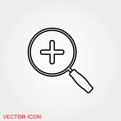 Fototapeta premium Zoom icon vector sign symbol for design