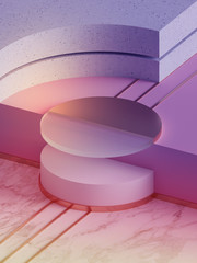 3d render, modern abstract geometric background, minimalistic neon mockup, primitive shapes, shop display, ultraviolet pastel colors
