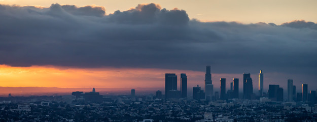 The Los Angeles Skyline at Sunrise