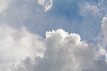 Fototapeta na wymiar Beautiful white clouds in the blue sky, background