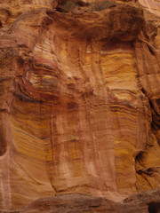 Petra; Raqmu - historic ruins of the ancient, rock city of the Nabatean Arabians. It is located in southwestern Jordan. It is also known as the rose-red city. UNESCO World Heritage list.