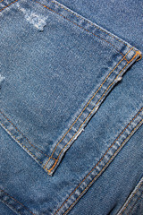 Blue denim jeans texture. Jeans background Texture of blue jean